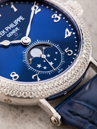 Sleek Patek Philippe watch featuring a classic design with a luxurious finish.