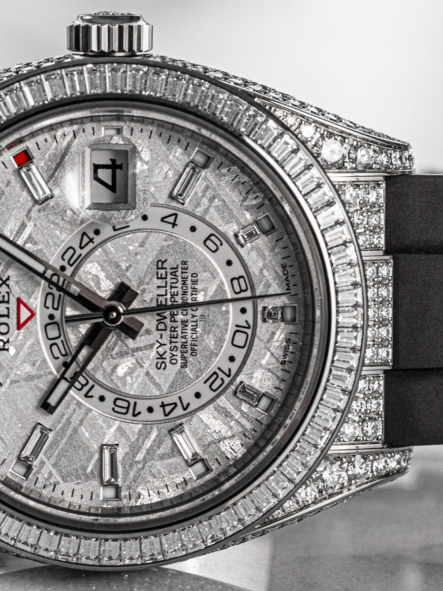 Rolex Sky-Dweller 326259TBR with a meteorite dial and diamond bezel