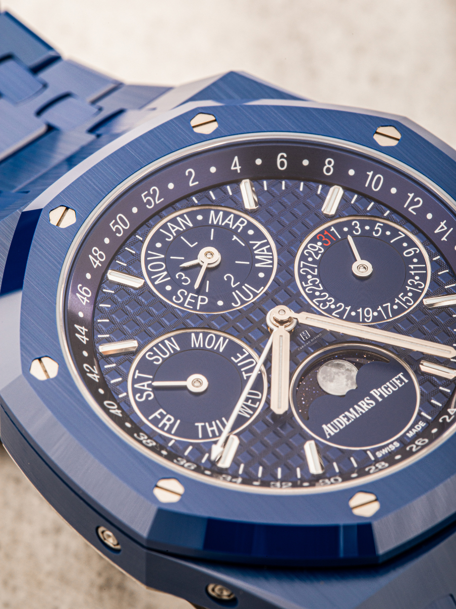 The dial of Audemars Piguet 26579CS is presented in this picture