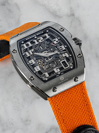 Richard Mille RM 67-01 dial with the logo of Chrono Divino