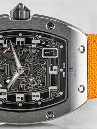 Part of Richard Mille RM 67-01 dial is visible in the image