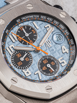 In this image the dial of Audemars Piguet 26238ST is shown