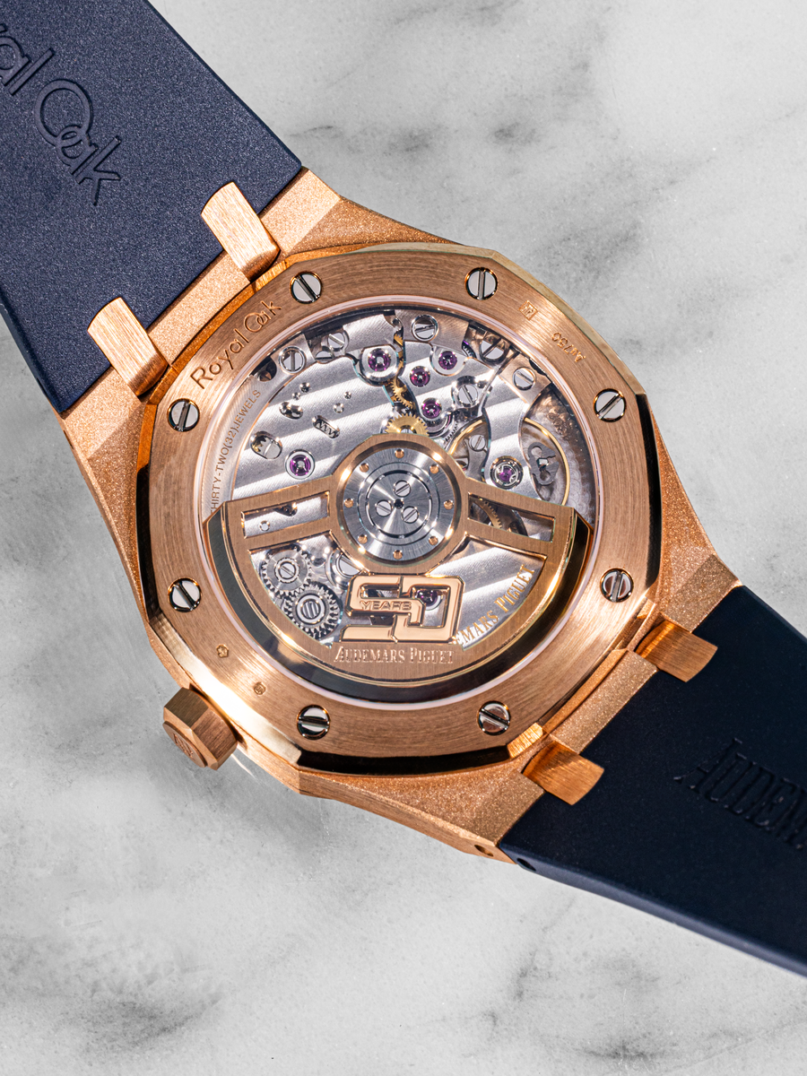 AP Royal Oak 15510OR Leather Blue