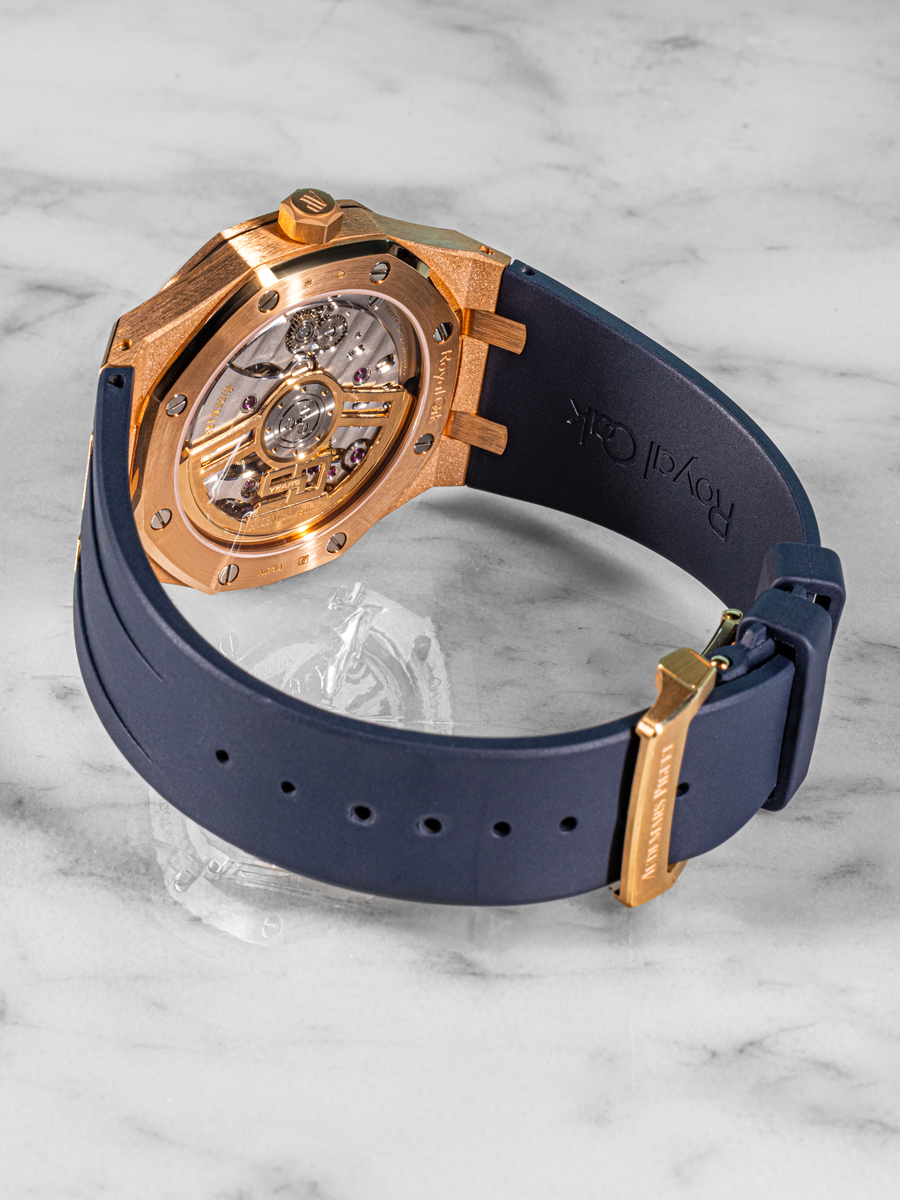 AP Royal Oak 15510OR Leather Blue