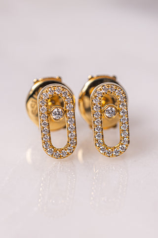 Messika Move Uno Pavé Stud Earrings