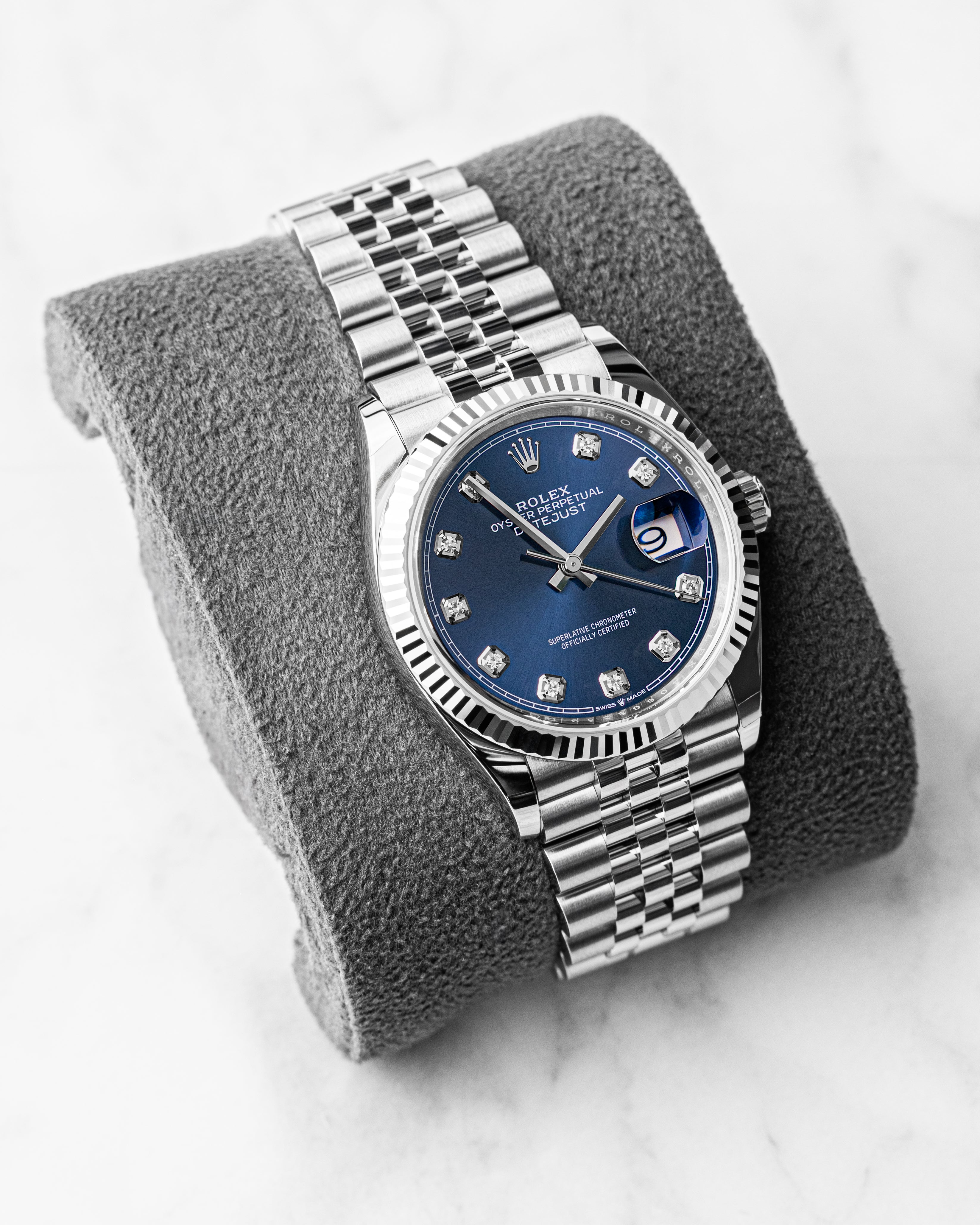 Rolex DateJust Blue - 126234 diamond