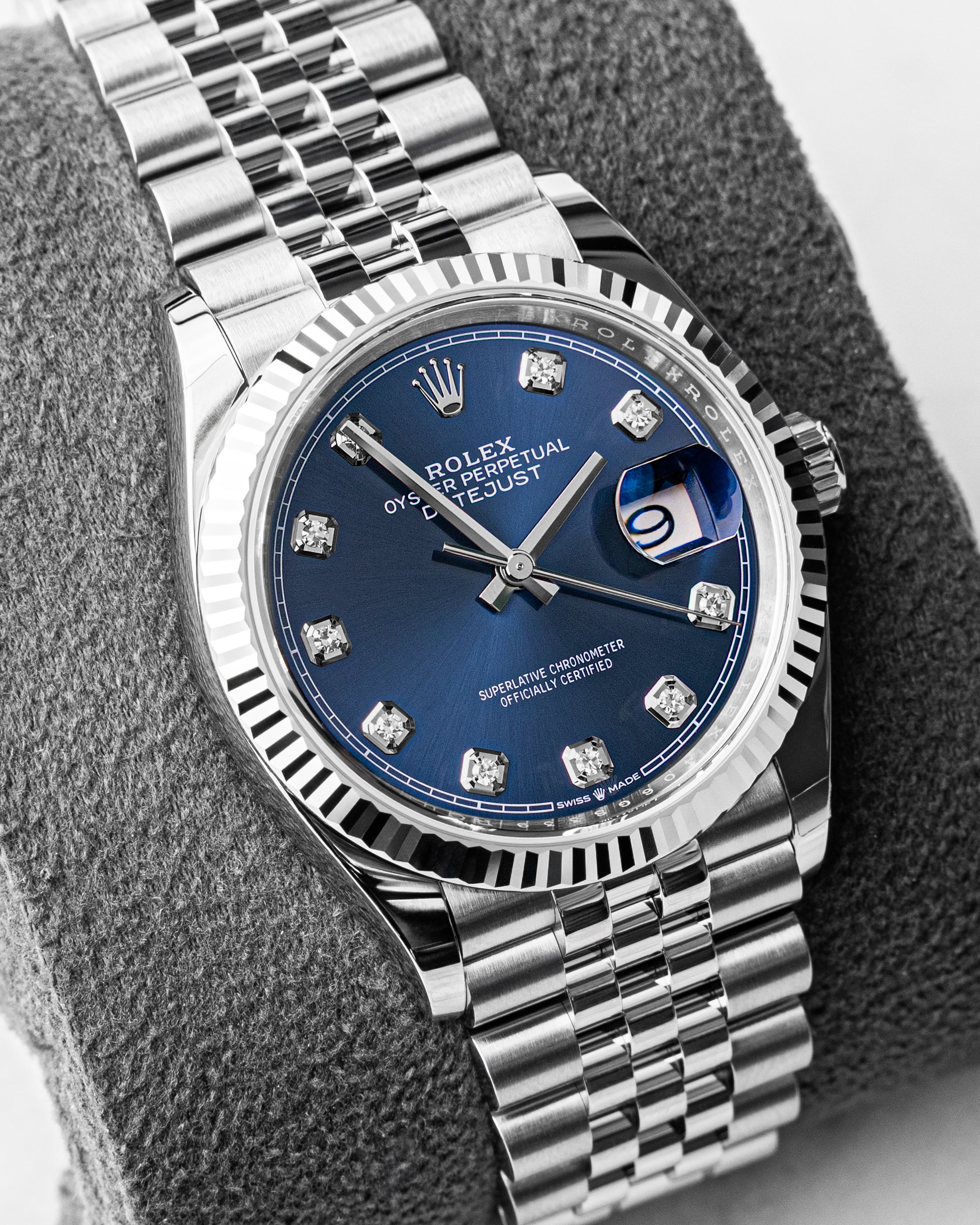 Rolex DateJust Blue - 126234 diamond