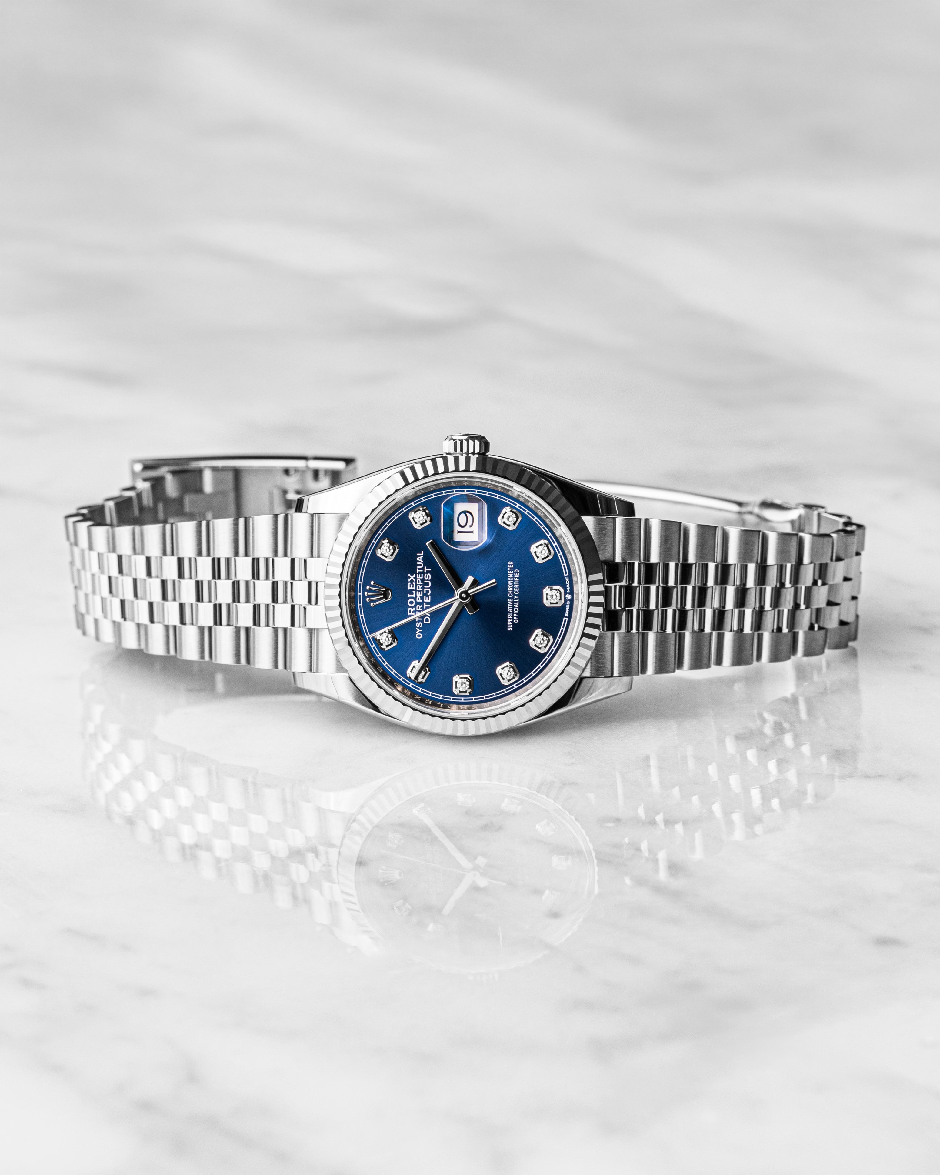 Rolex DateJust Blue - 126234 diamond