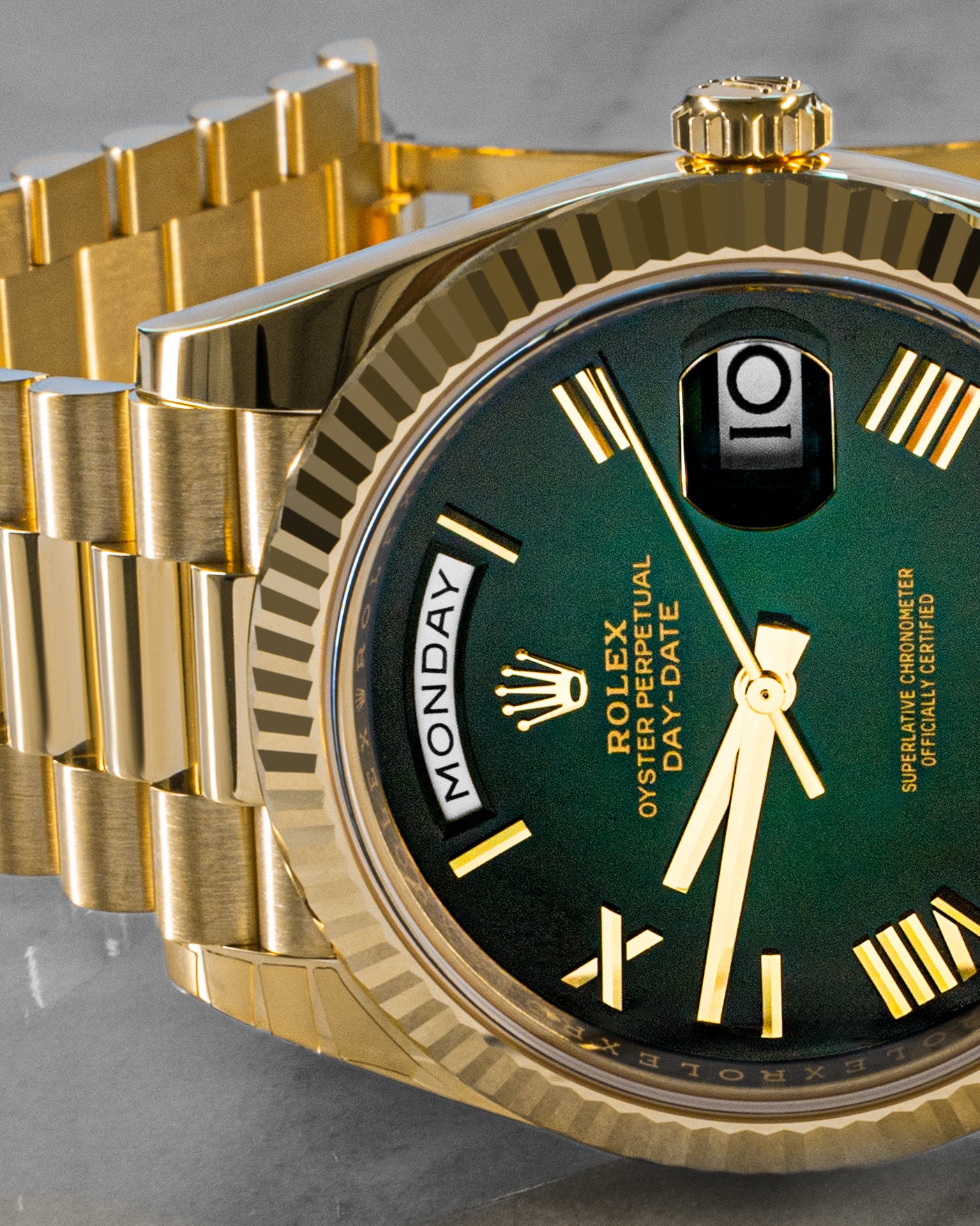 Rolex 228238 green ombre