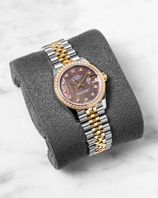 Rolex Datejust 31 Oyster, 31 mm, Oystersteel, yellow gold and diamonds Reference 278383RBR