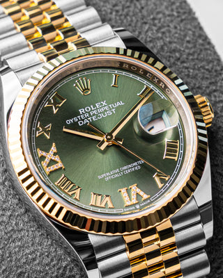Rolex Date just 126233 green VX