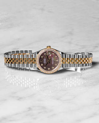 Rolex Datejust 31 Oyster, 31 mm, Oystersteel, yellow gold and diamonds Reference 278383RBR
