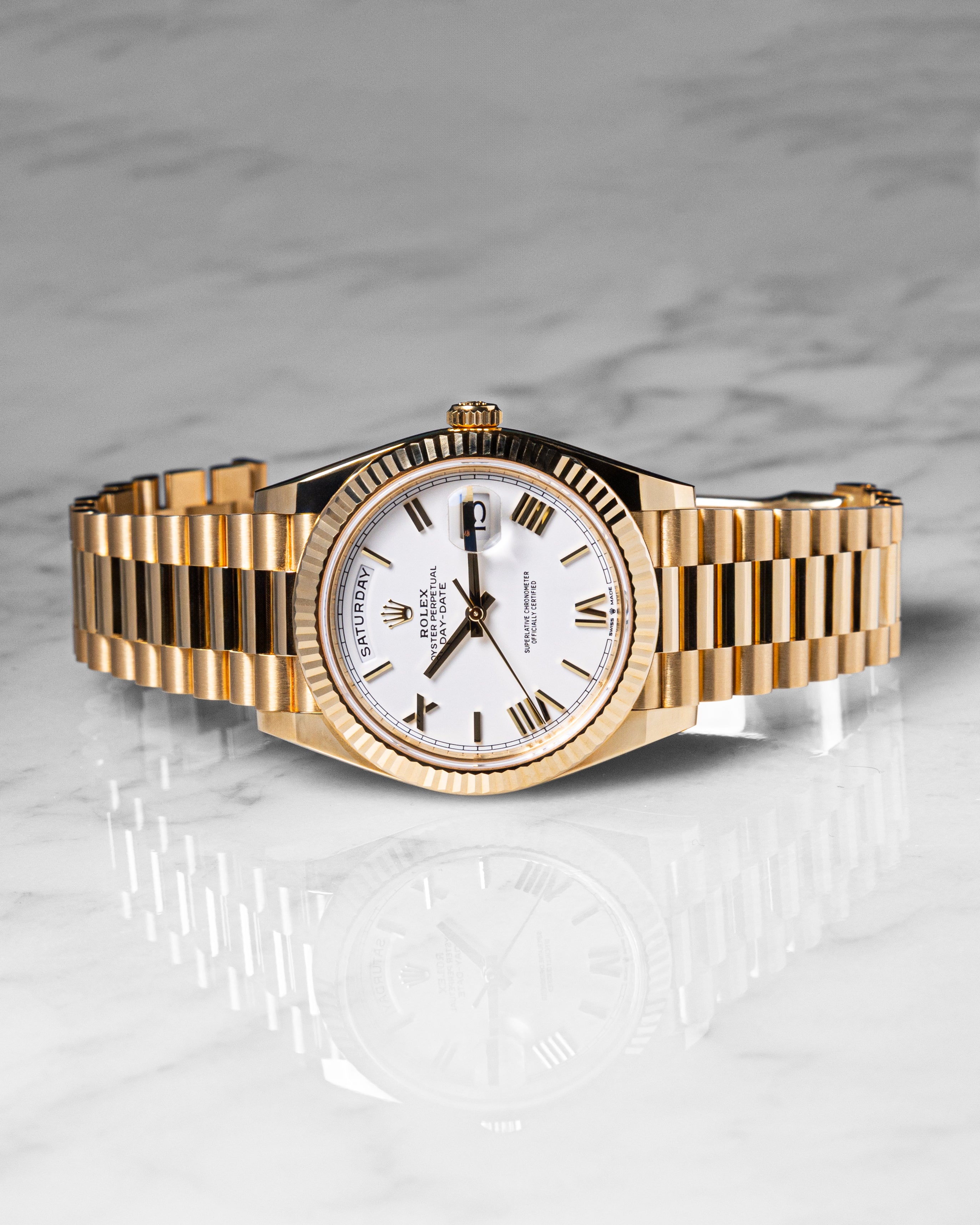 Rolex 228238 White Roman dial