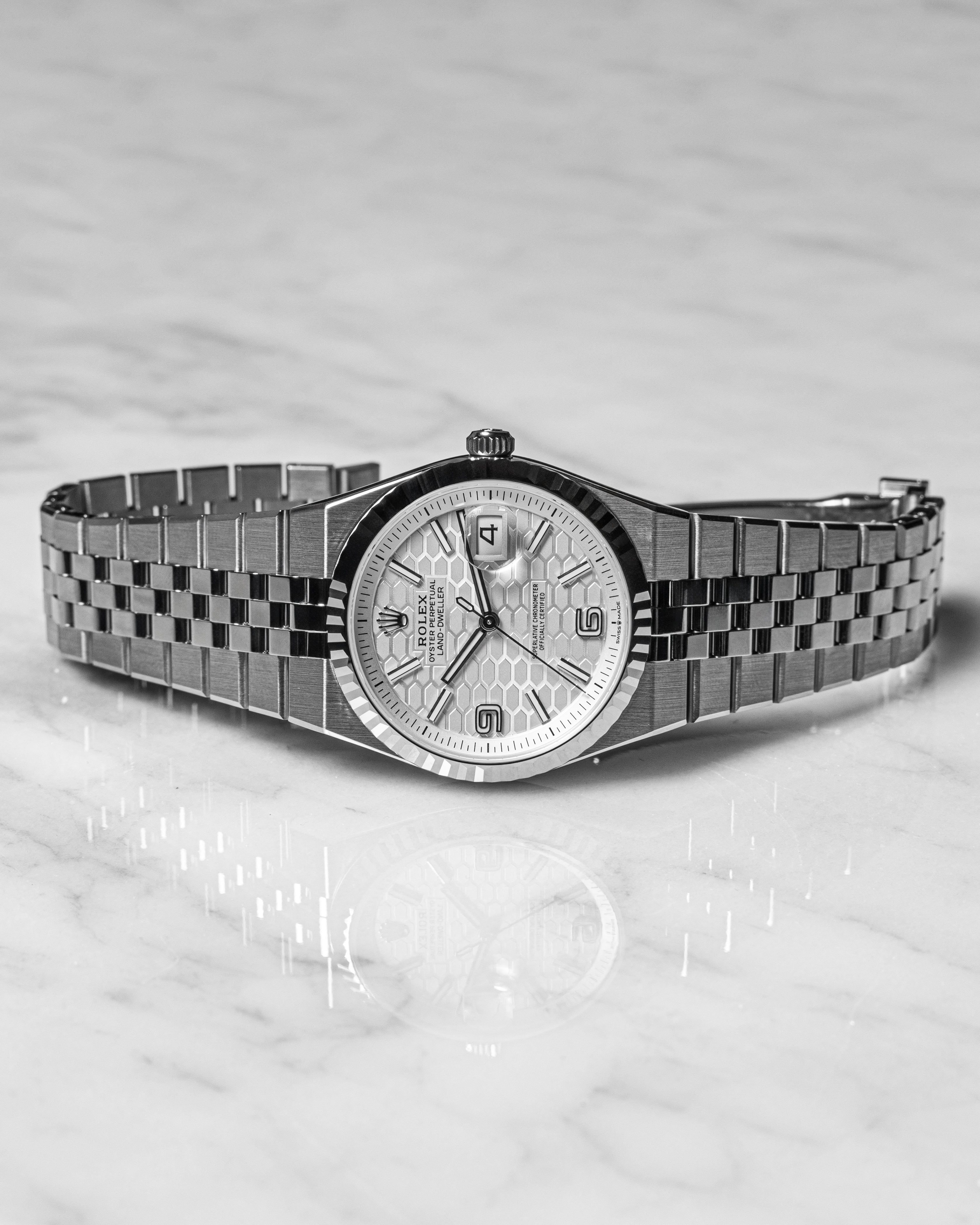 Rolex Land-Dweller 36 Oystersteel and white gold Reference 127234