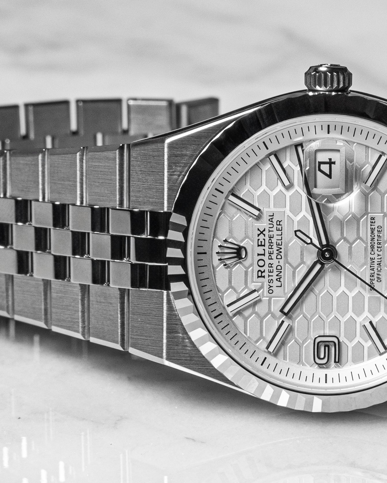 Rolex Land-Dweller 36 Oystersteel and white gold Reference 127234