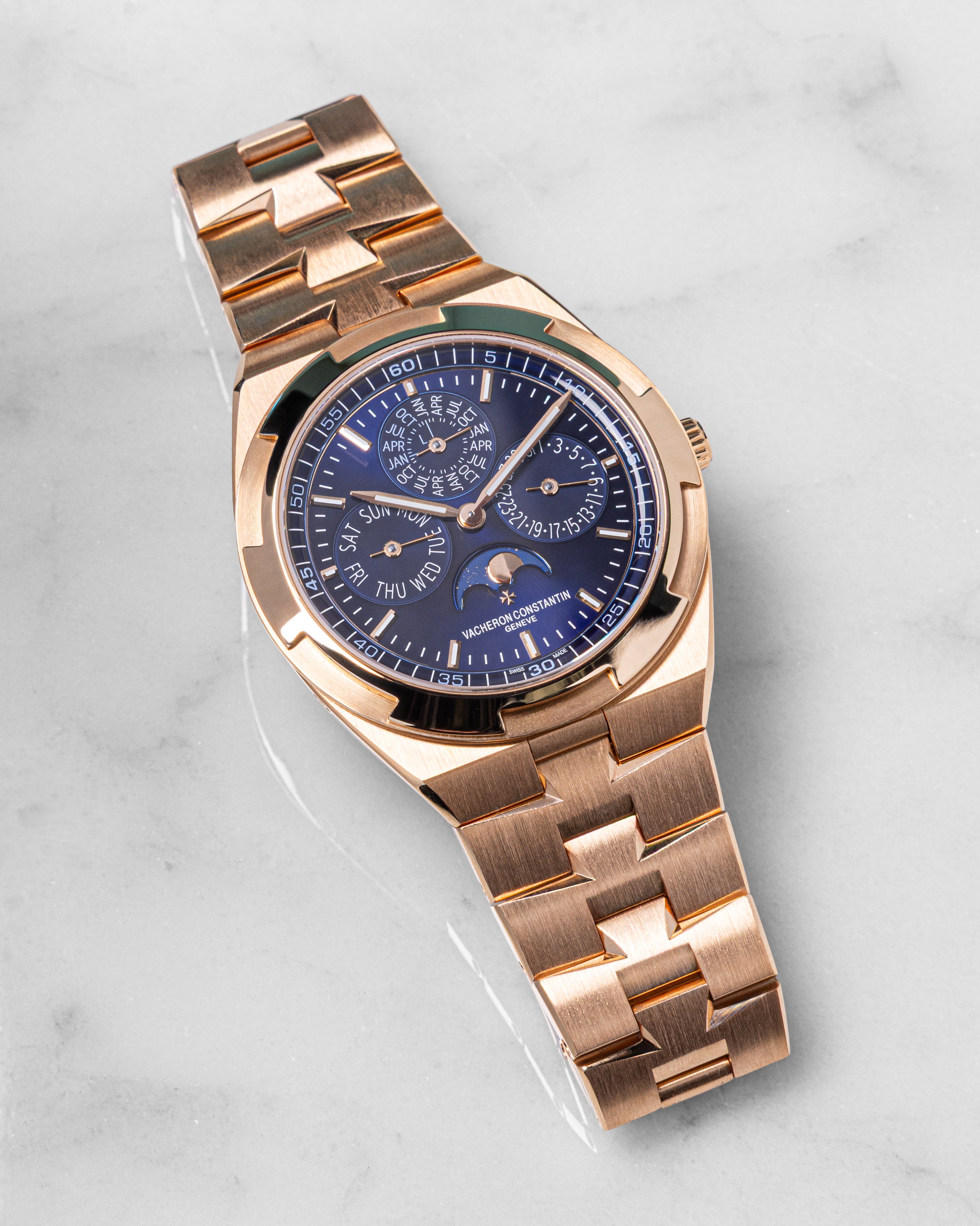 Vacheron perpetual calendar rosegold blue