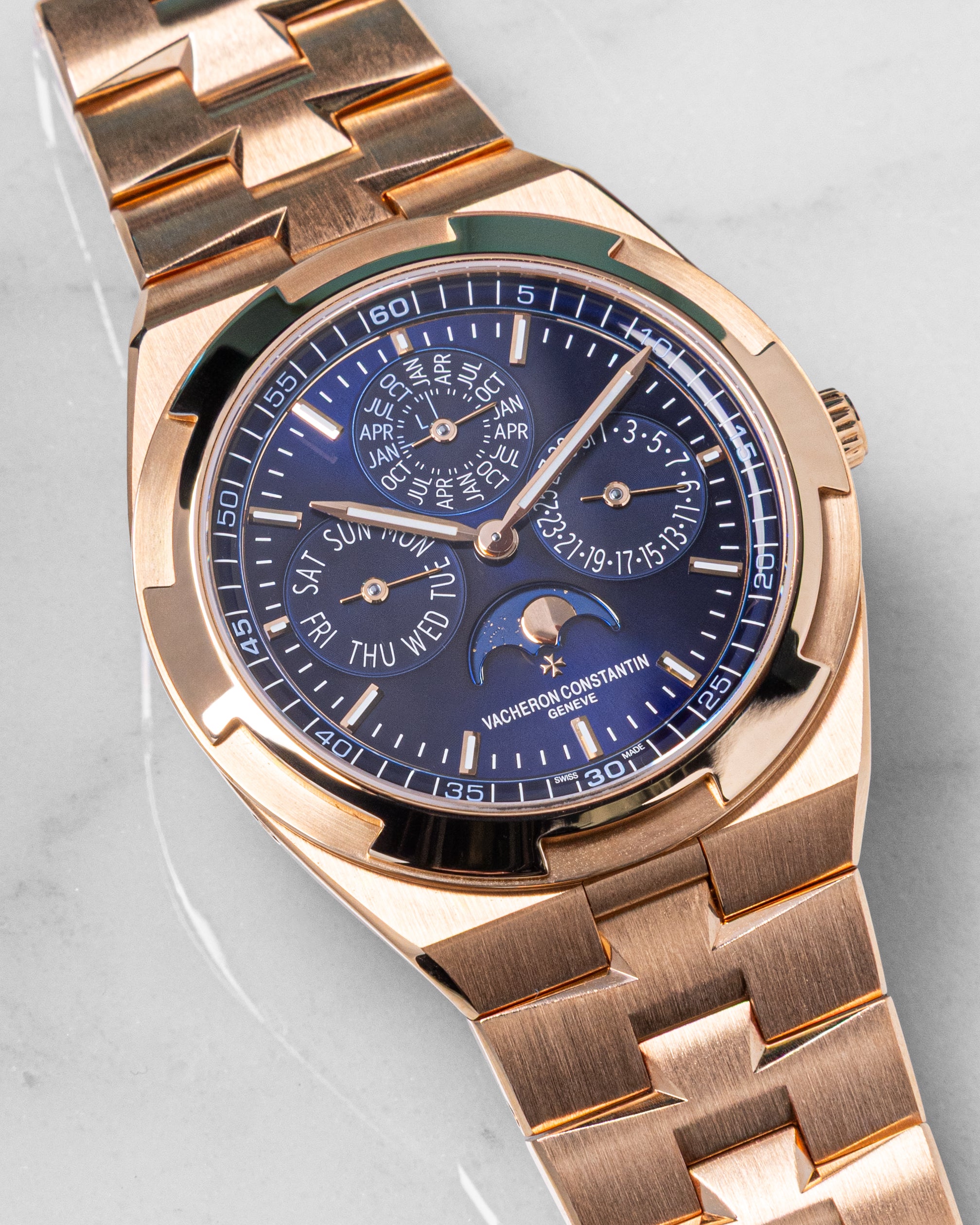Vacheron perpetual calendar rosegold blue