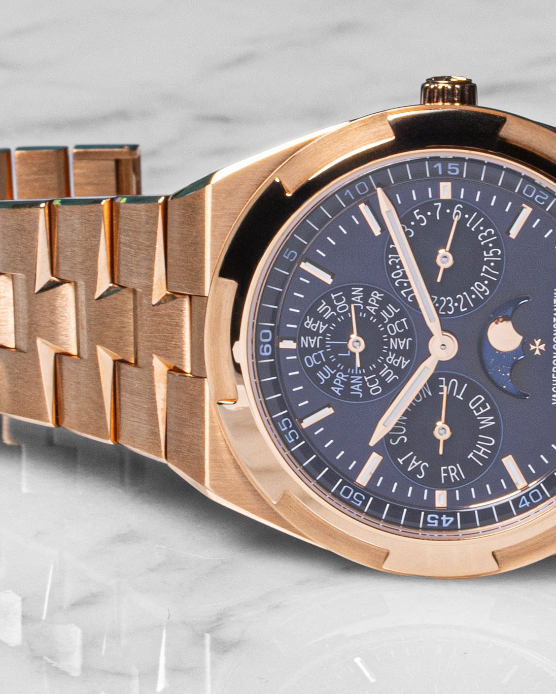 Vacheron perpetual calendar rosegold blue